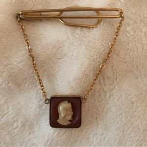 Vintage Swank Roman Head Tie Clip